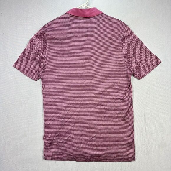 CANALI 1934 Geometric Polo Shirt Mens 50 Small Short Sleeve Italy Mauve Purple - Picture 2 of 11